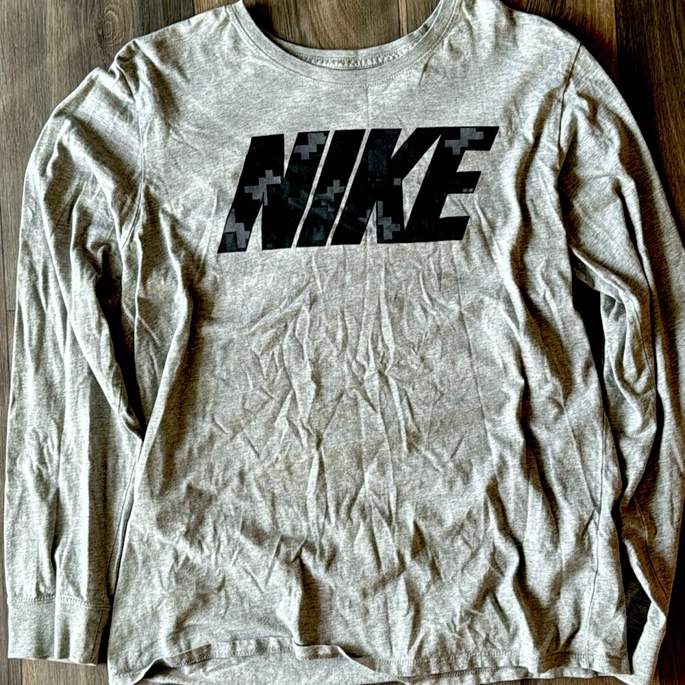 Nike grey long sleeve large